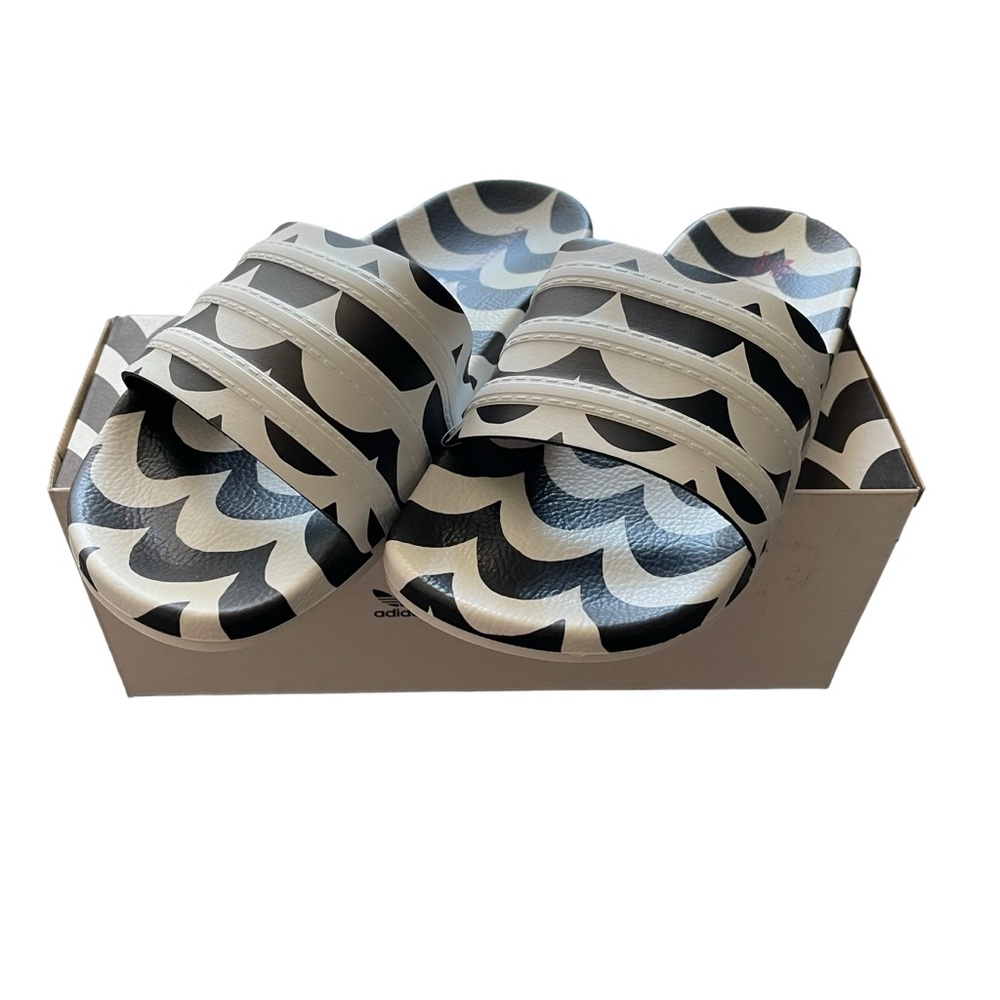 adidas Black and White Women's Slippers - Picture 7 of 16